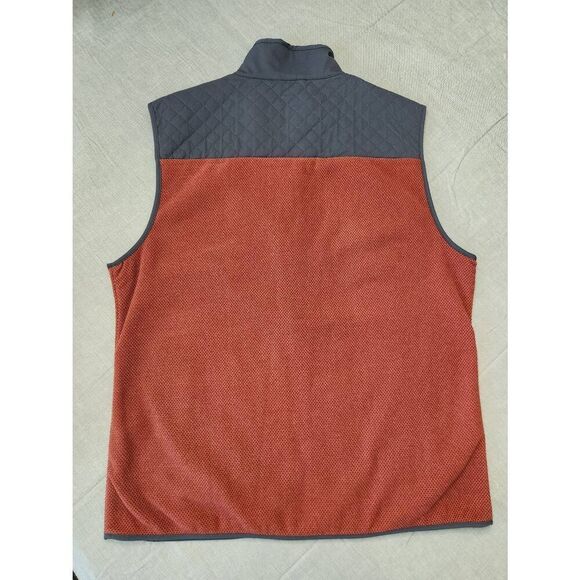 Southern Tide mens Med Full Zip Fleece Nylon poly Vest zip pockets Colorblock - Picture 6 of 8